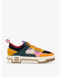 Christian Louboutin Multicolor Leather And Fabric Aurelian Low Top