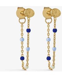 Enamel Copenhagen - Lola 18ct Yellow Gold-plated Recycled Sterling-silver And Pearl Drop Earrings - Lyst