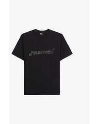 The Kooples - Logo Text-Print Cotton-Jersey T-Shirt - Lyst