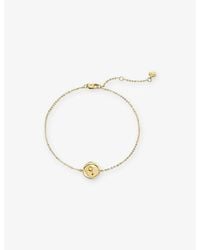 Monica Vinader - Mini Initial Q Stamp 18Ct Solid Chain Bracelet - Lyst