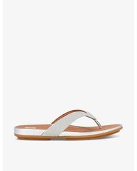 Fitflop - Gracie Two-toned Woven Flip Flops - Lyst
