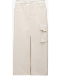 Filippa K - Patch-pocket Cotton And Linen Maxi Skirt - Lyst