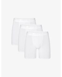 Skims - Branded-Waistband 5In Pack Of Three Stretch-Modal Boxer Briefs - Lyst