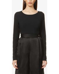 Wolford - Aurora Long-sleeved Stretch-woven Top - Lyst