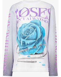 Burberry - Rose Graphic-print Relaxed-fit Jersey T-shirt X - Lyst