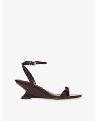 Steve Madden - Zaloma Faux-Leather Wedge Sandals - Lyst
