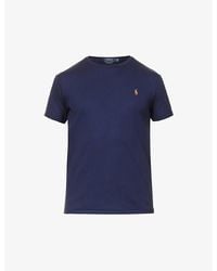 Polo Ralph Lauren - Short-Sleeved Logo-Embroidered Custom Slim-Fit Cotton-Jersey T-Shirt - Lyst