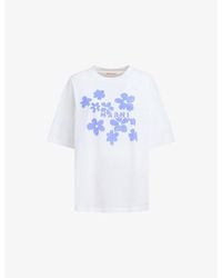 Marni - Daisy-Print Relaxed-Fit Cotton T-Shirt - Lyst