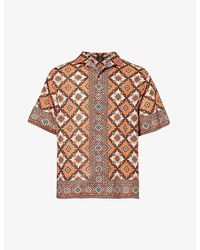 Etro - Graphic-print Camp-collar Cotton Shirt - Lyst