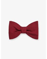 HUGO - Spotted Silk-jacquard Bow Tie - Lyst