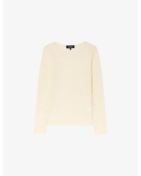 Whistles - Long-Sleeved Dobby Jersey Top - Lyst