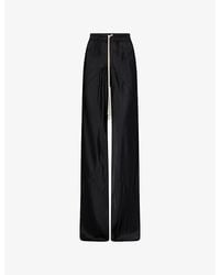 Rick Owens - Drawstring Bias Wide-Leg Satin Trousers - Lyst
