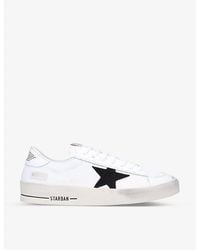 Golden Goose - Stardan Low-Top Leather And Mesh Trainers - Lyst