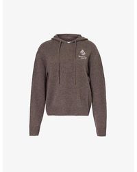 Sporty & Rich - Logo-embroidered Relaxed-fit Cashmere Hoody - Lyst