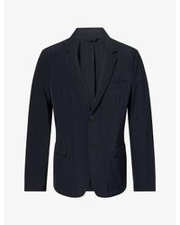 Emporio Armani - Single-Breasted Stretch-Woven Travel Blazer - Lyst