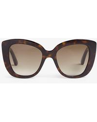 Gucci - Havana Gg0327s Cat-eye Frame Sunglasses - Lyst