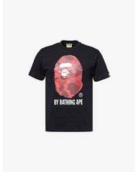 A Bathing Ape - Camouflage Logo-Print Cotton-Jersey T-Shirt - Lyst