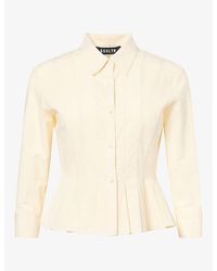 Ashlyn - Lulu Pleated Cotton Shirt - Lyst