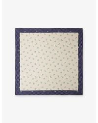 Prada - Floral Polka-Dot Silk Scarf - Lyst