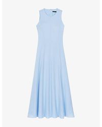 Maje - Sleeveless Open-Back Woven Maxi Dress - Lyst