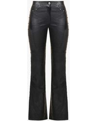 Reformation - Vintage Sooki Slim-fit Faux-leather Trousers - Lyst