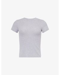 FRAME - The Rib Baby Tee Modal-Jersey Top - Lyst