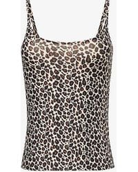 Chantelle - Soft Stretch Leopard-print Stretch-woven Top - Lyst