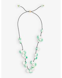 Panconesi - Vacanza Enamel-dipped Pearl Cord Necklace - Lyst