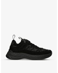 Kurt Geiger - Kensington Eagle-Head Embellished Suede Low-Top Trainers - Lyst