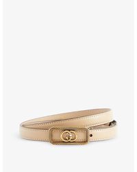 Gucci - Logo-buckle Leather Belt - Lyst