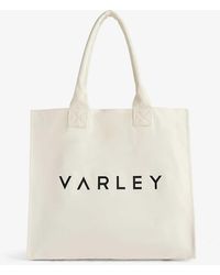 Varley - Market Brand-print Cotton Tote Bag - Lyst