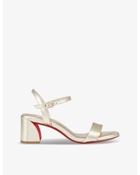 Christian Louboutin - Miss Jane 55 Leather Heeled Sandals - Lyst
