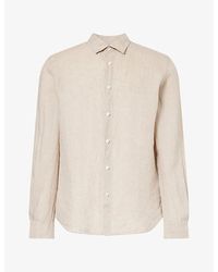Sunspel - Regular-Fit Long-Sleeve Linen Shirt - Lyst