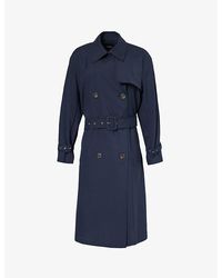 Theory - Storm-flap Double-breasted Recycled-polyester Blend Trench Coat - Lyst