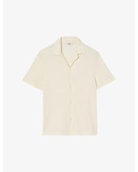 Sandro - Shark-collar Short-sleeve Relaxed-fit Woven Shirt X - Lyst