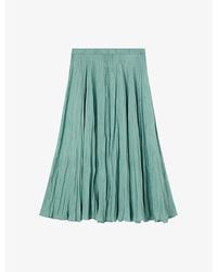 JOSEPH - Sully Crinkled Silk Midi Skirt - Lyst