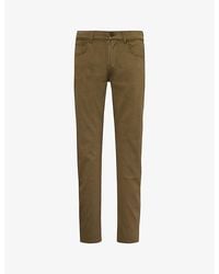 7 For All Mankind - Slimmy Tapered Tapered-leg Slim-fit Cotton-blend Trousers - Lyst