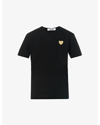COMME DES GARÇONS PLAY - Logo-Embroidered Cotton-Jersey T-Shirt - Lyst