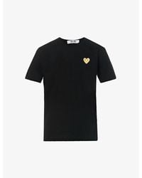 COMME DES GARÇONS PLAY - Logo-Embroidered Cotton-Jersey T-Shirt - Lyst