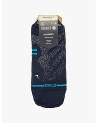 Stance - Run Low-Rise Striped Pack Of Three Stretch Woven-Blend Trainer Socks - Lyst