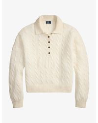 Polo Ralph Lauren - Long-Sleeved Cable-Knitted Wool And Cashmere Jumper - Lyst