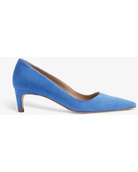 LK Bennett - Ava Kitten-heel Suede Court Shoes - Lyst