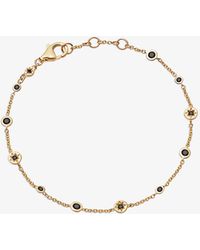 Astley Clarke - Polaris North Star 18ct Yellow Gold-plated Vermeil Sterling-silver And Black Spinel Bracelet - Lyst
