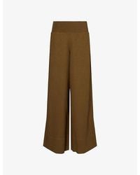 ME+EM - Crease-Less Shirred-Waist Linen-Blend Trousers - Lyst