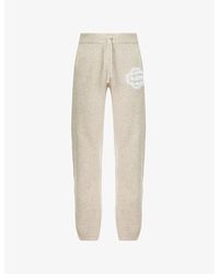 The Couture Club - Fluffy-Emblem Straight-Leg Knitted Jogging Bottoms - Lyst