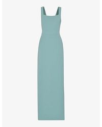 Whistles - Light Mila Square-Neck Stretch-Recycled-Polyester Maxi Dress - Lyst