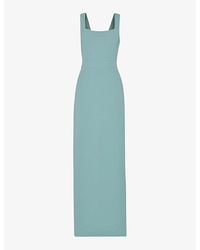 Whistles - Mila Square-neck Stretch-recycled-polyester Maxi Dress - Lyst