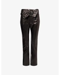 Isabel Marant - Chazia Straight-Leg Leather Trousers - Lyst
