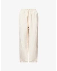 Odd Muse - Drawstring Wide-Leg Woven Trousers - Lyst