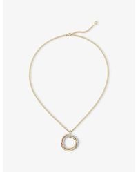 Cartier - Trinity Large 18Ct, Rose And- And 0.66Ct Brilliant-Cut Diamond Pendant Necklace - Lyst